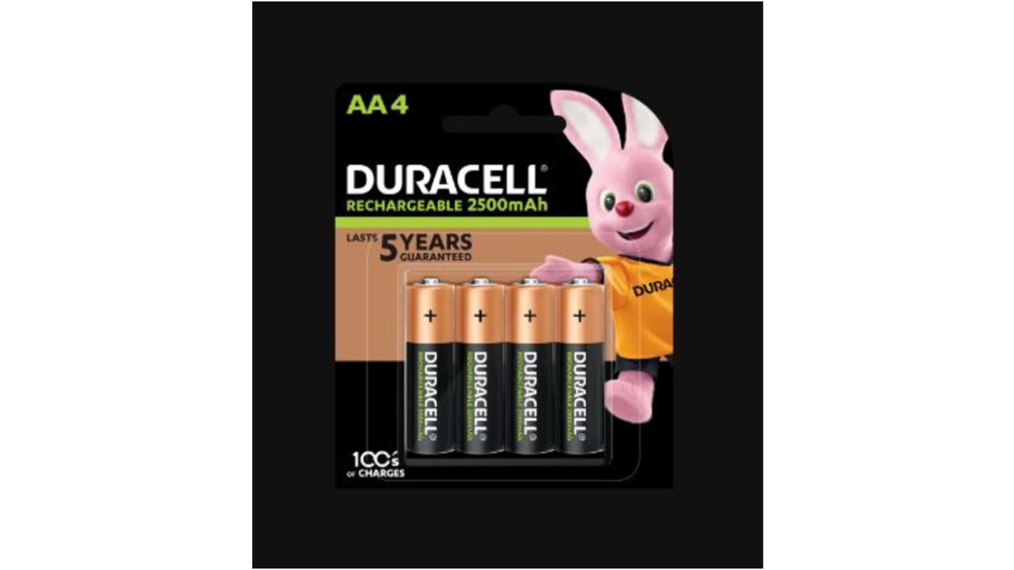 DURACELL RECHARGEABLE (2500 MAH) AA 4PK