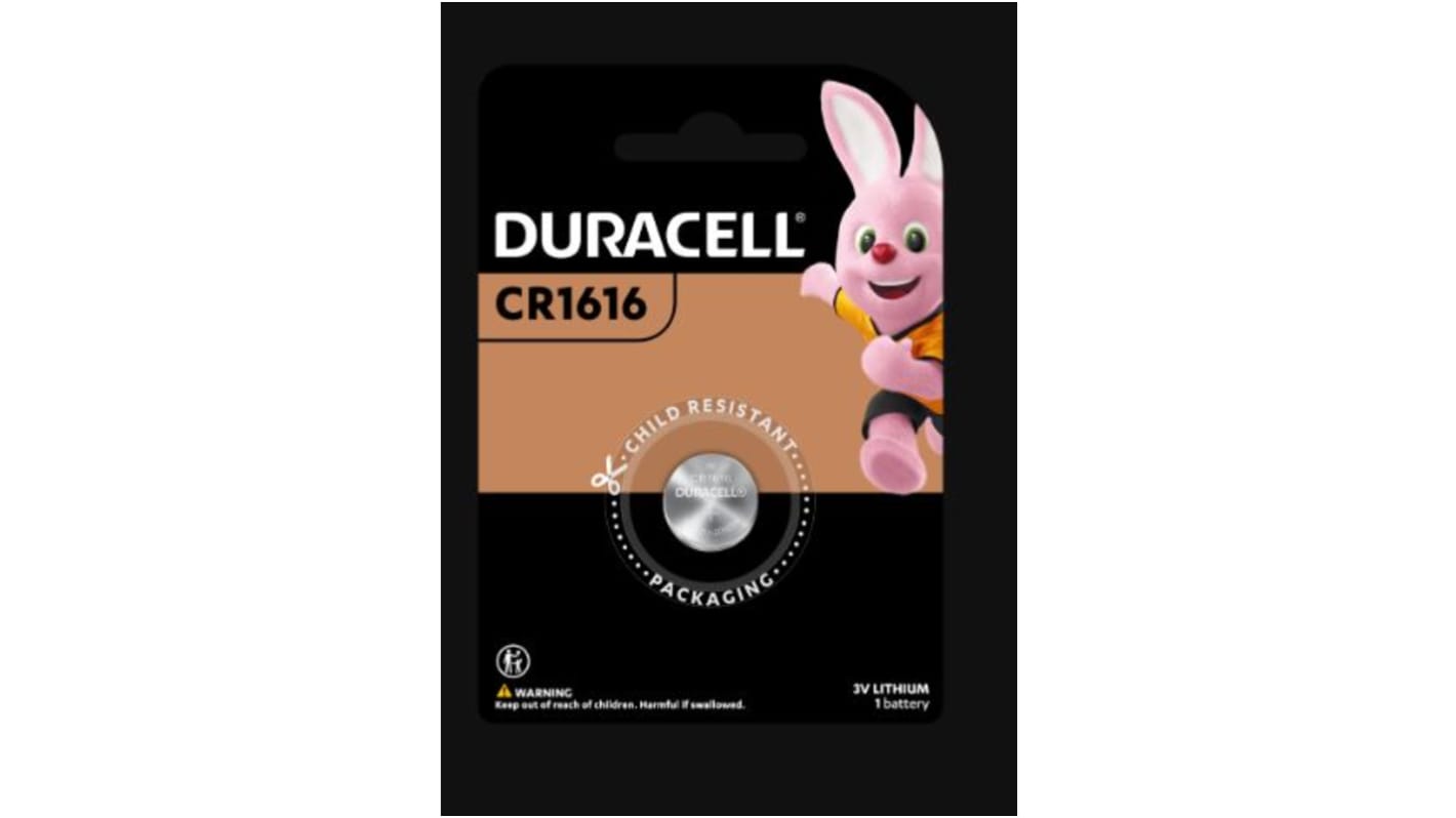 DURACELL LITHIUM COIN 1616 1PK x10 x10