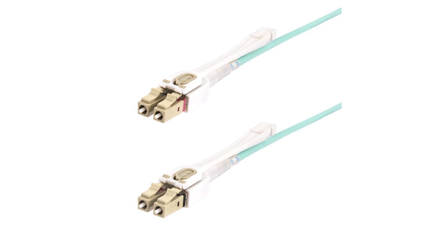 StarTech.com LC to LC Duplex OM4 Multi Mode OM4 Fibre Optic Cable, Light Blue, 10m