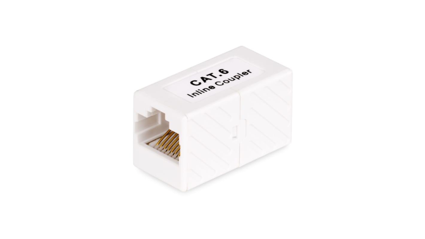 Acoplador Ethernet StarTech.com serie IN-CAT6, interfaz RJ45, de Cat6, de 2 puertos