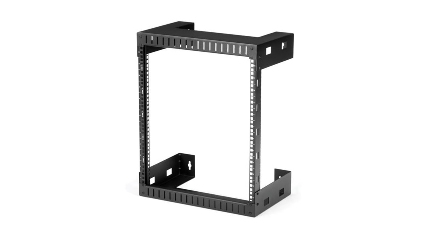 StarTech.com RK12WALLO Series Black 12U Steel Server Rack , with Single Frame 27.2 x 21.3 x 5.3in