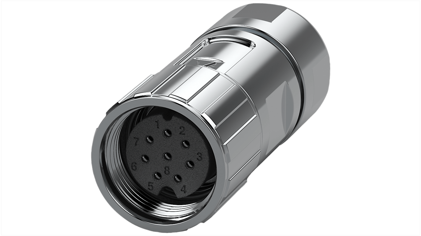 Siemens 6FX2003 Series Connector for Use with S-1FL6 HI D-CODER AND S-1FL6 LI SH50 ABS ENCODER 8 Pole Insulator