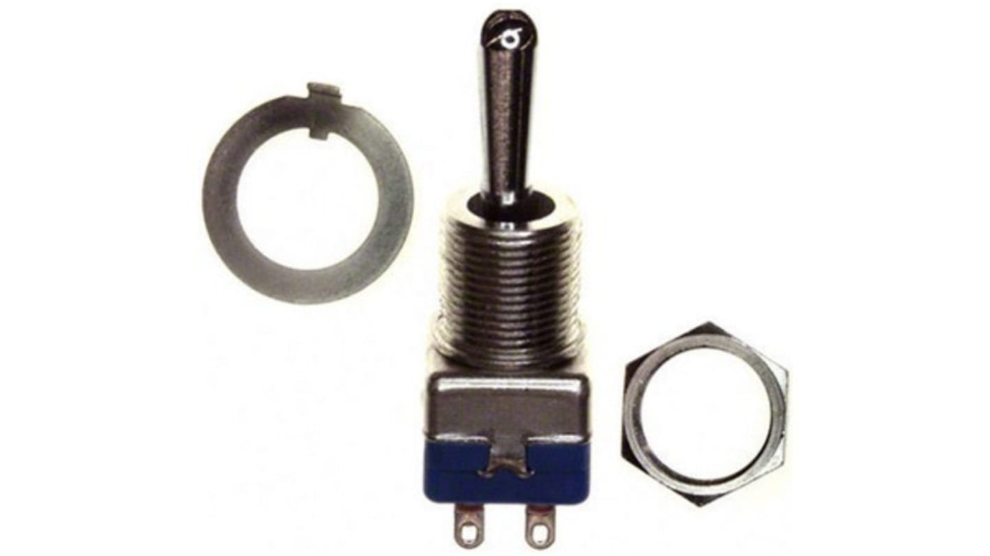 APEM Toggle Switch, On-Off-On, DPST, Solder Lug Terminal, 30V dc