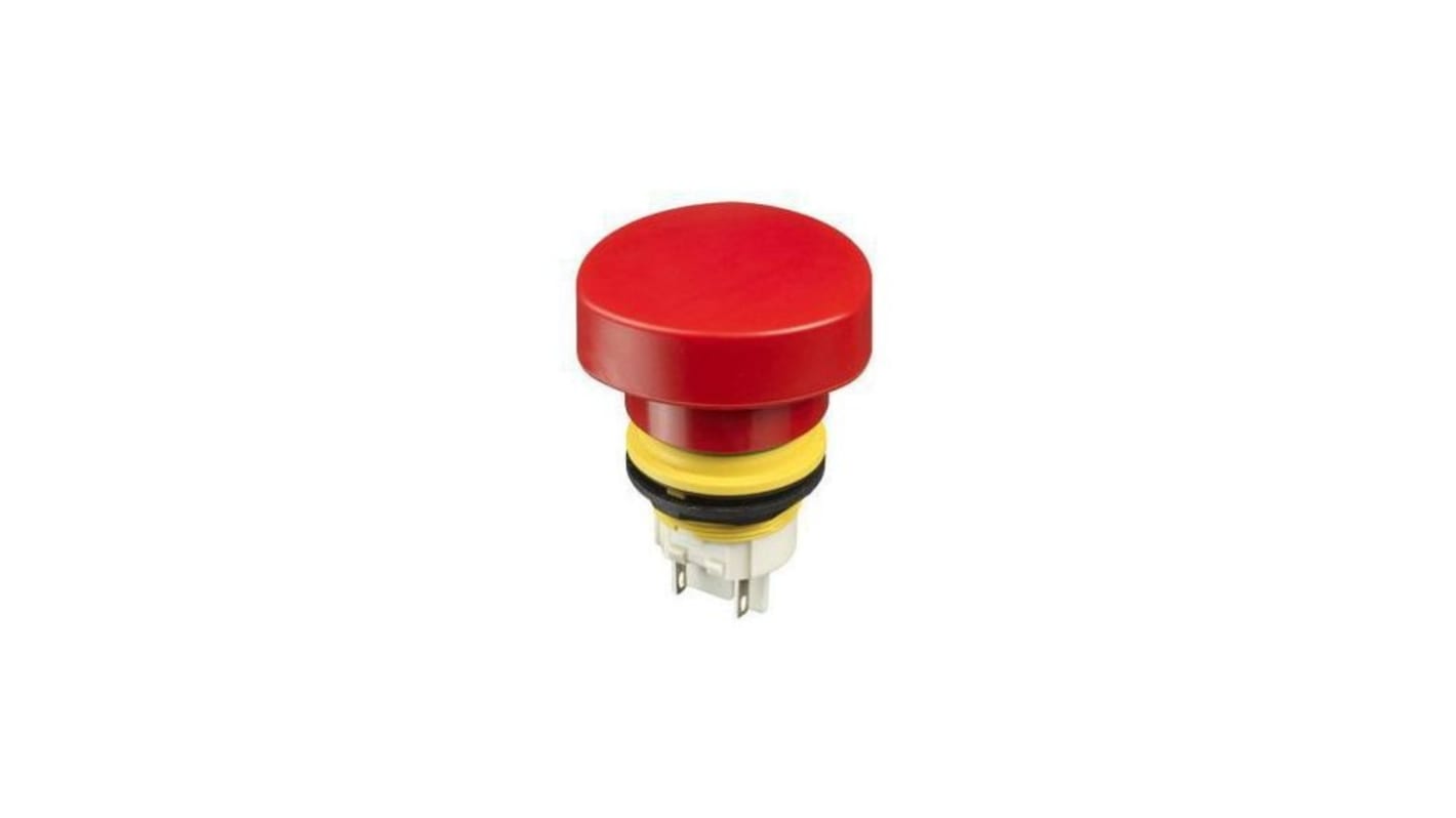 EC Series Series Emergency Stop Push Button, 22mm Cutout, Single Pole Normally Closed, IP65