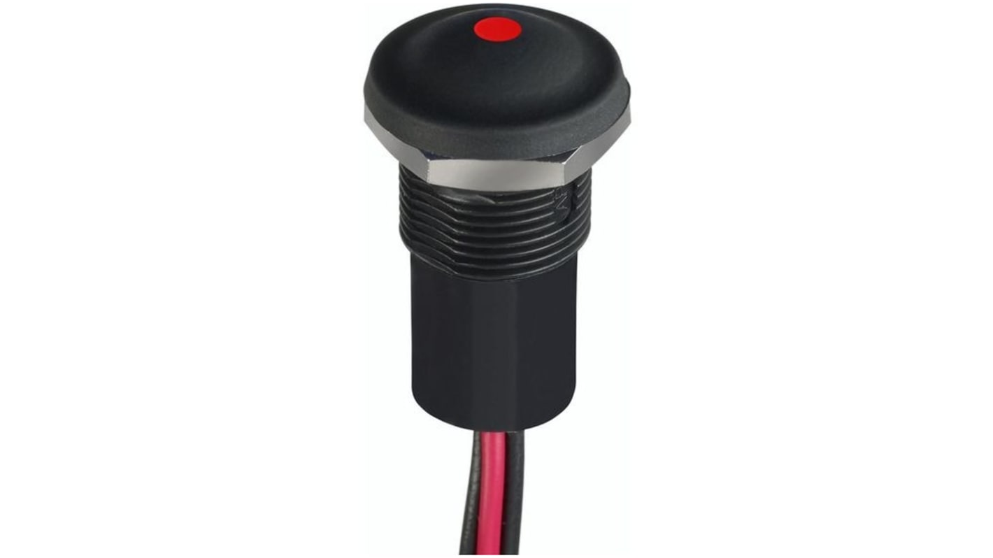 IX Series Push Button, Panel Mount, Red/Green LED, 28V dc