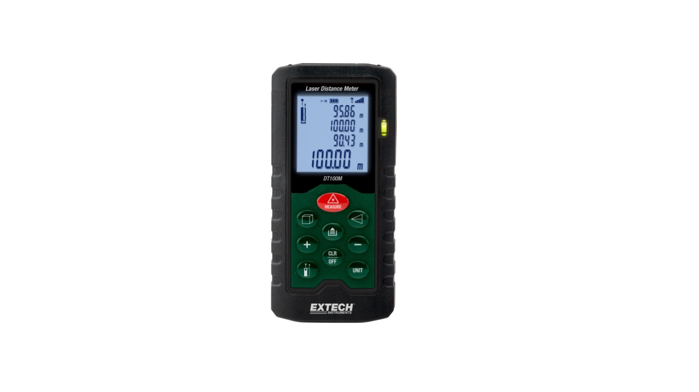 Extech DT100M Laser Measure, 0.05 → 100m Range, ±2 mm Accuracy