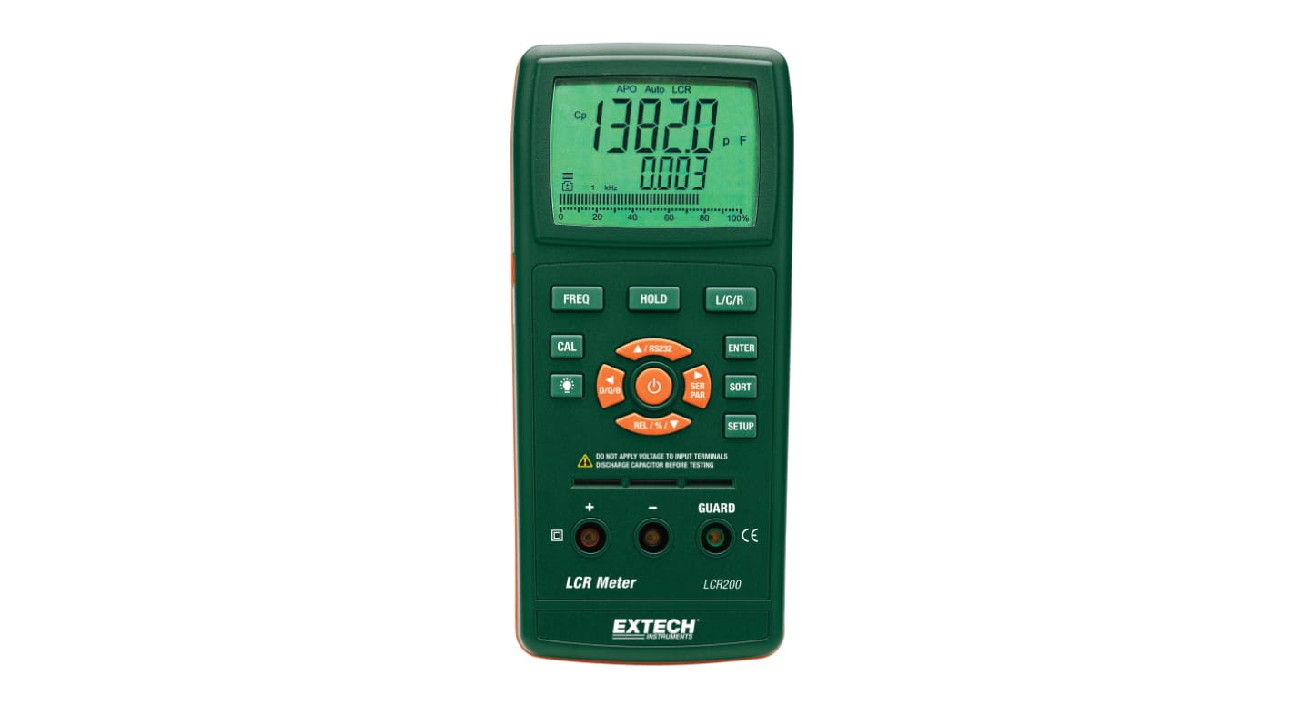 Extech LCR200 LCR Meter 200μF, 200 kΩ, 2kH