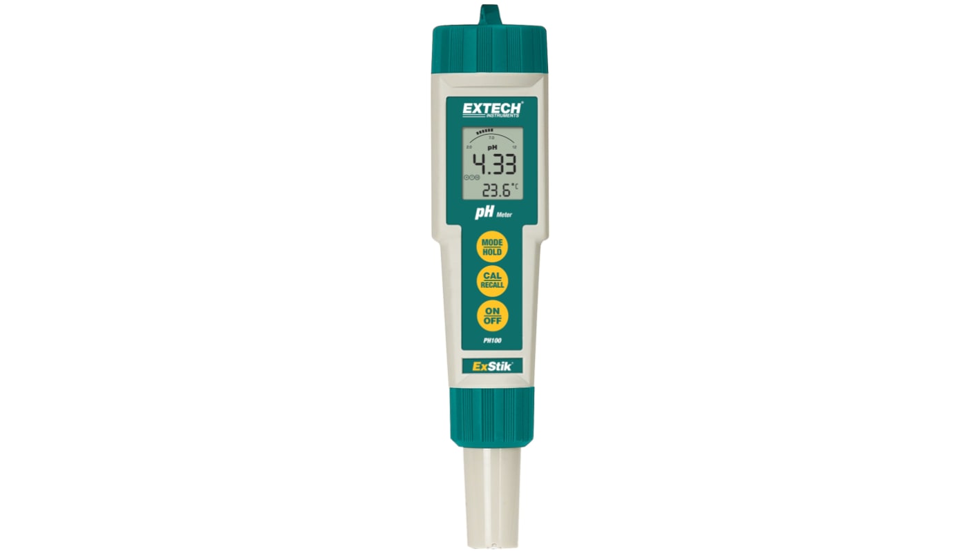 Extech pH Messgerät, 0.01pH-Wert, 14pH-Wert max., 90 °C max