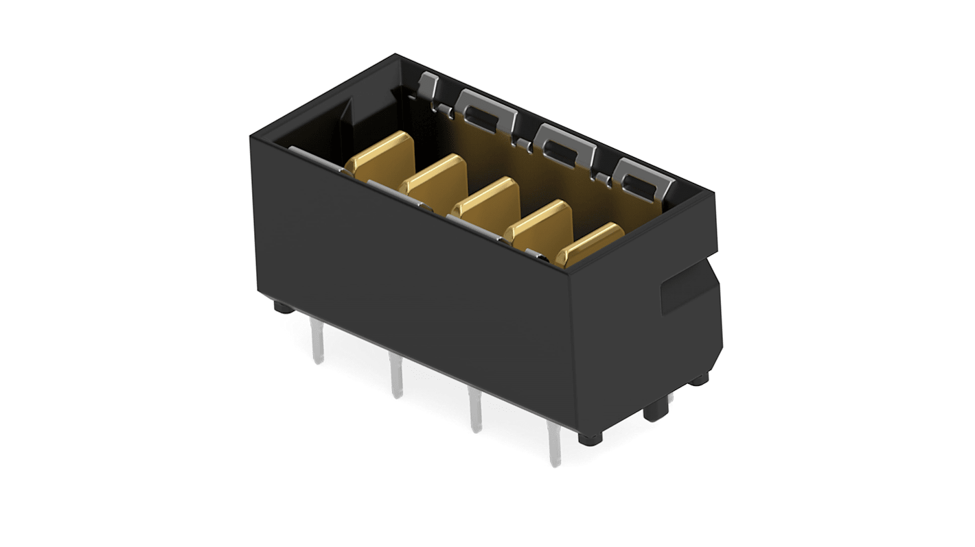 Carcasa ERNI serie ERNI MicroSpeed Power Module de 5 vías, 1 fila, paso 2mm, terminación Soldadura, pasante, Montaje en