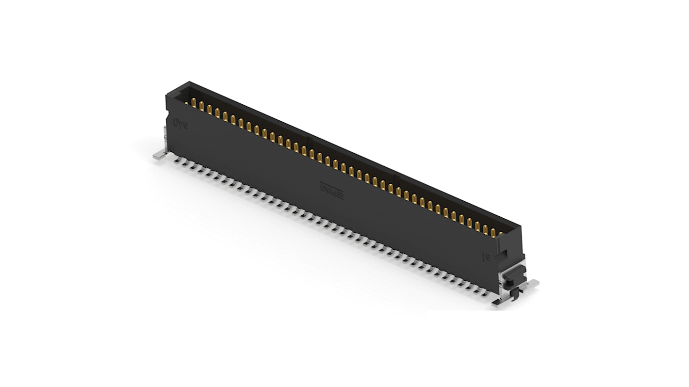 Conector macho para PCB ERNI serie 244858 de 80 vías, 2 filas, paso 1.27mm, terminación PCB, Montaje Superficial