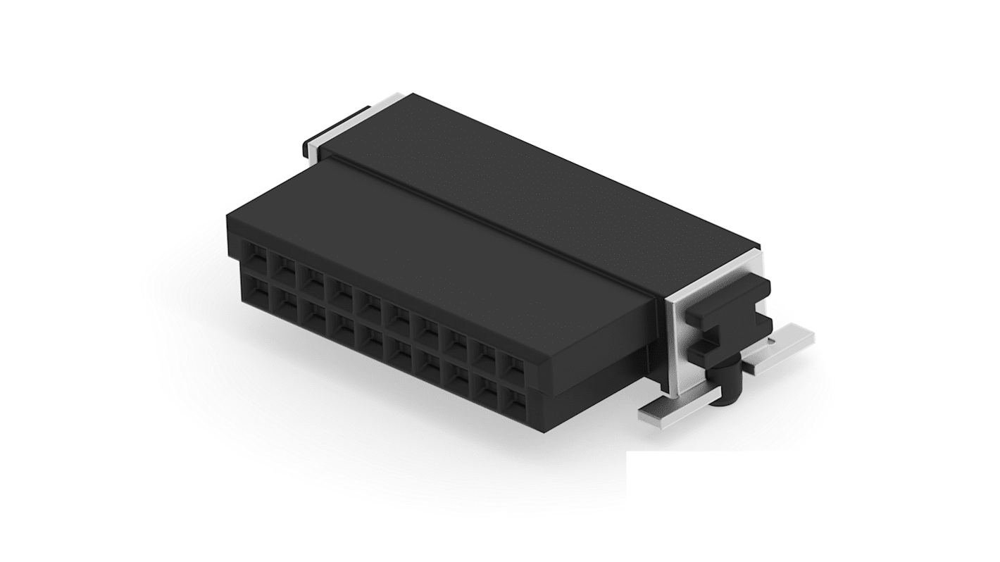 Conector macho para PCB ERNI serie 354079 de 20 vías, 2 filas, paso 1.27mm, terminación PCB, Montaje Superficial