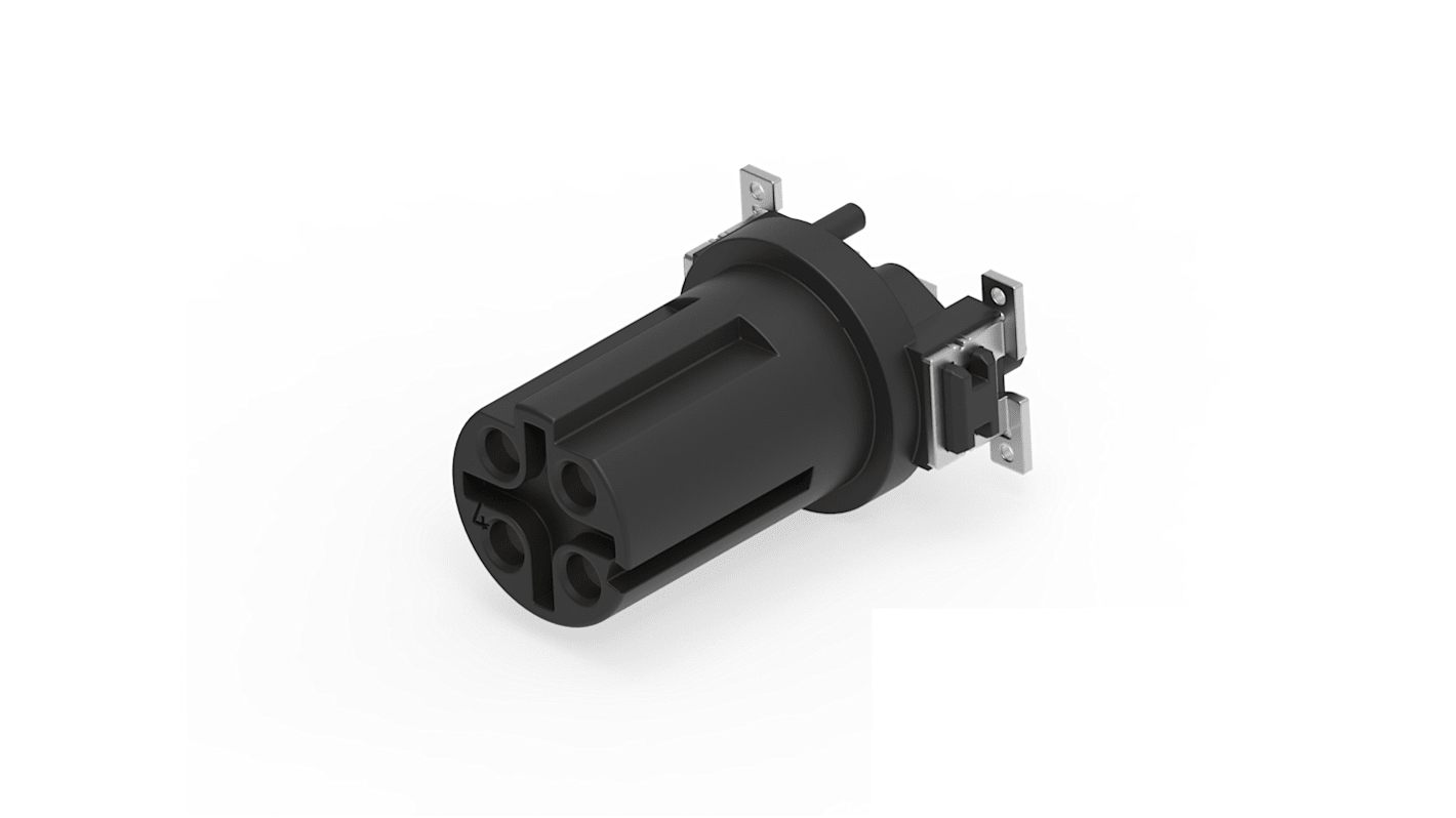 Connettori circolari ERNI, femmina, serie M12 Connector, M12, 4 poli, Montaggio su scheda