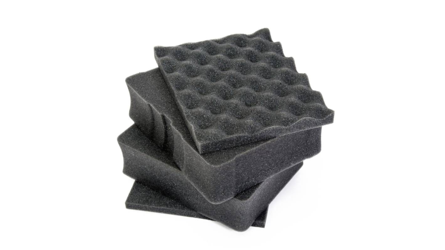 Garnitures de mousse pour valise, Gris foncé, Faible Densité, 9.625 x 7.625 x 6.75pouce, Utiliser avec Nanuk 908