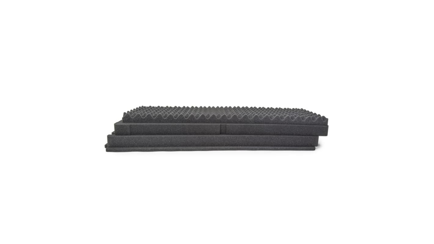 Garnitures de mousse pour valise, Gris foncé, Faible Densité, 36.9375 x 14.8125 x 6pouce, Utiliser avec Nanuk 985