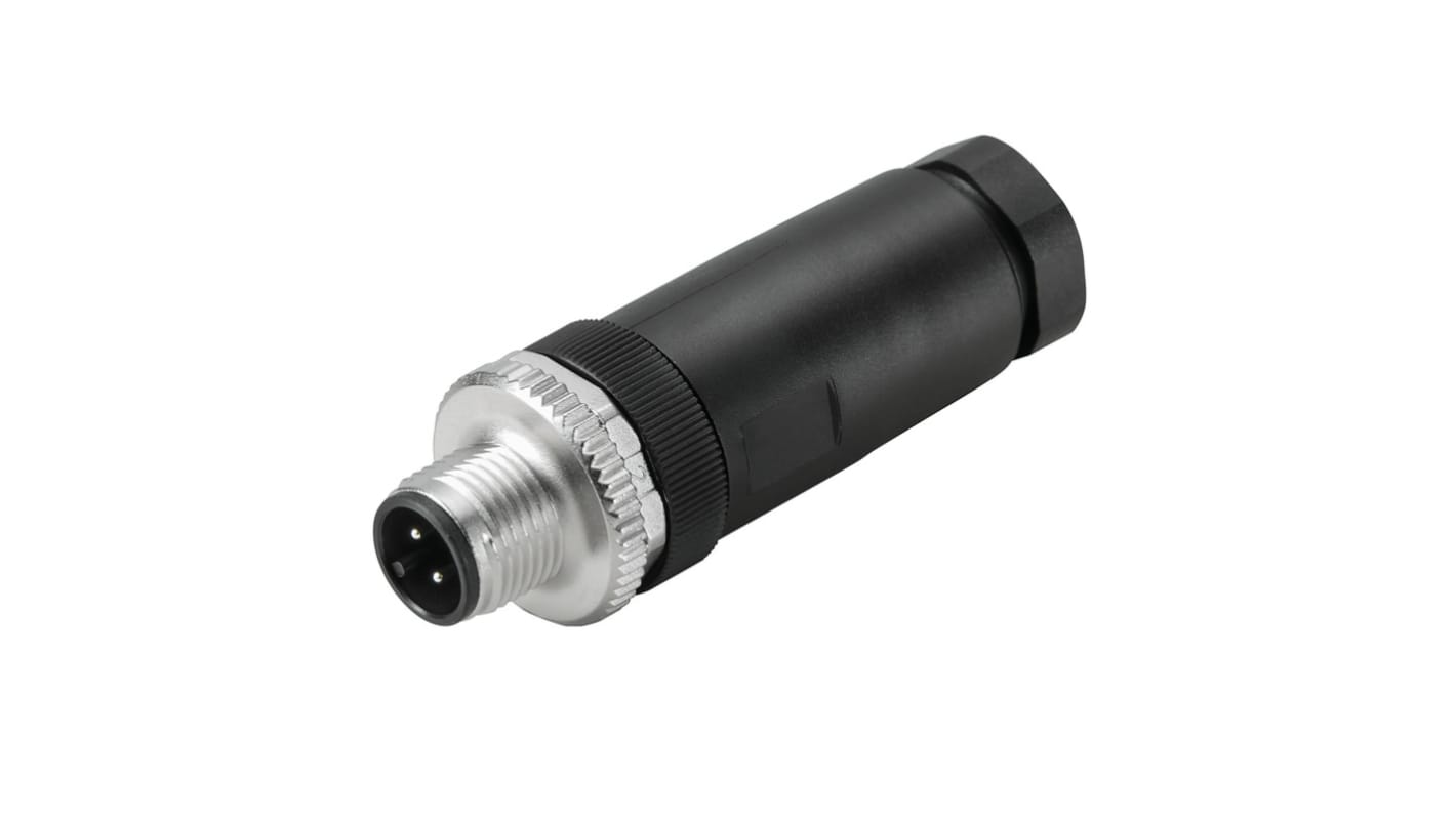 Weidmüller Connector, 4 Contacts, Screw Mount, M12 Connector, Plug and Socket, Male and Female Contacts, IP67, SAIS