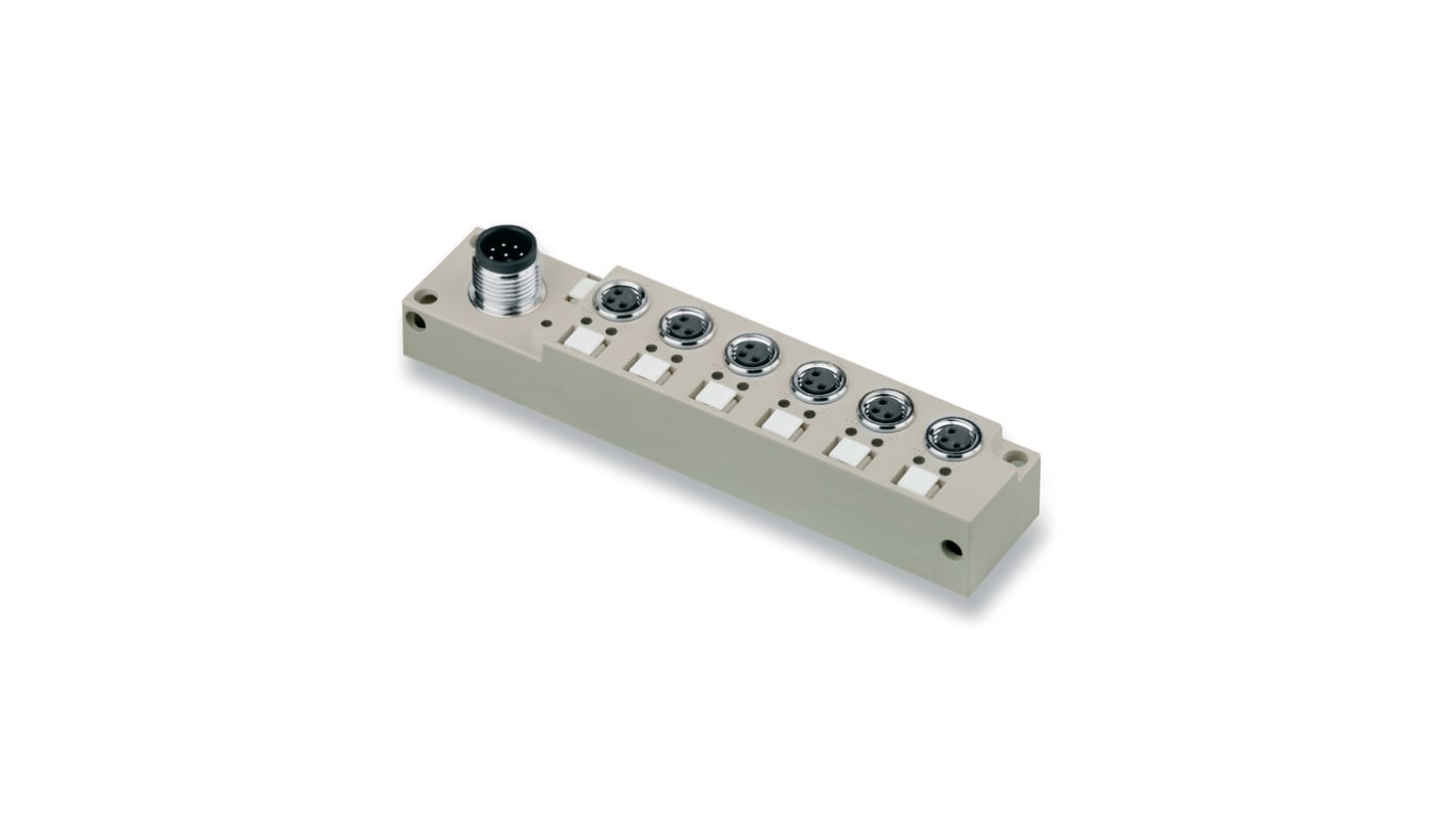 Concentrador de actuadores Weidmüller serie SAI, 8 puertos M12, 30V dc