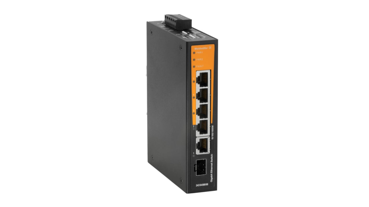 Switch Ethernet Weidmüller, 4 x RJ45 porte, No