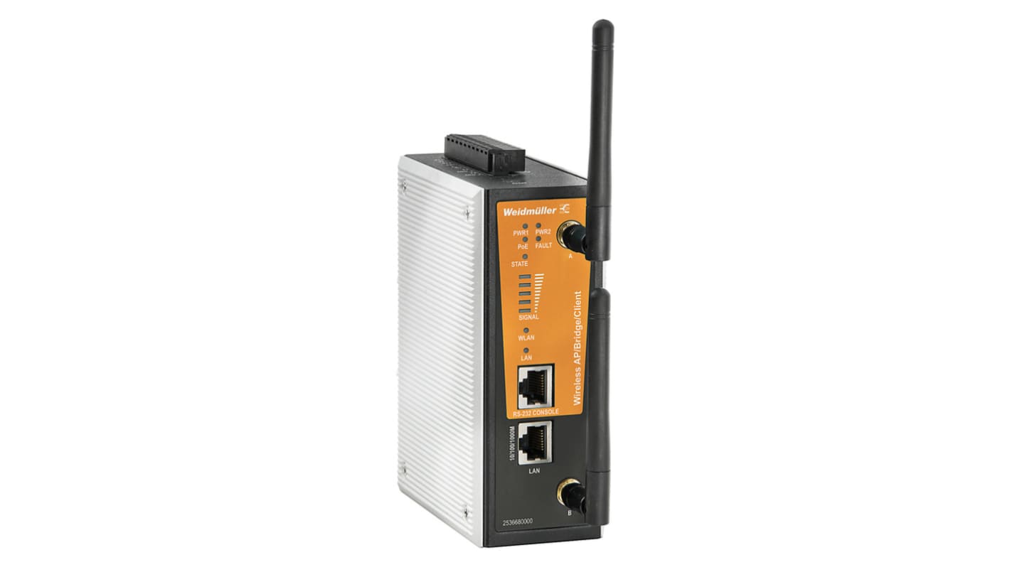 Weidmüller US Wireless Access Point, 300Mbit/s 2-Port 10/100Mbit/s 5GHz IEEE 802.11 a/b/g/n