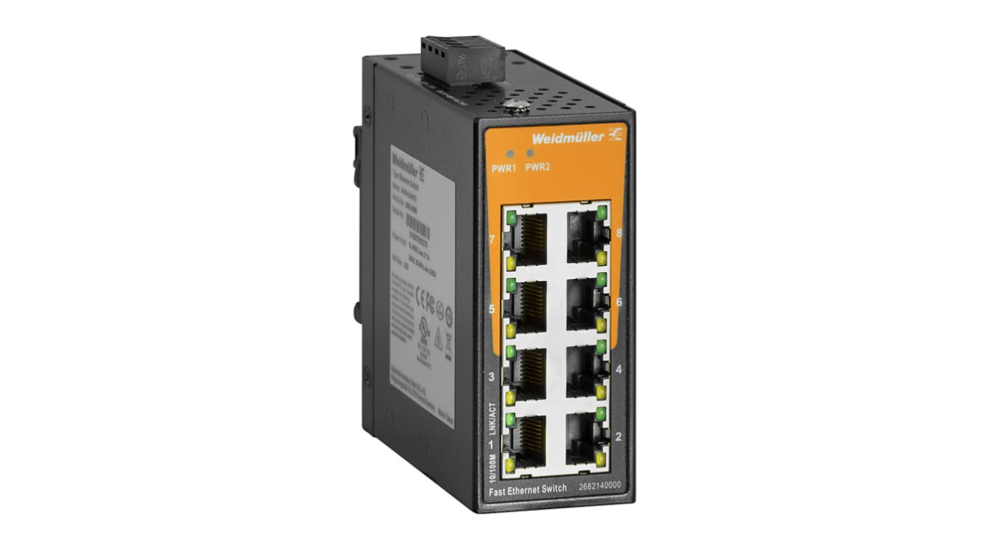 Commutateur Weidmüller, 8 x RJ45 ports