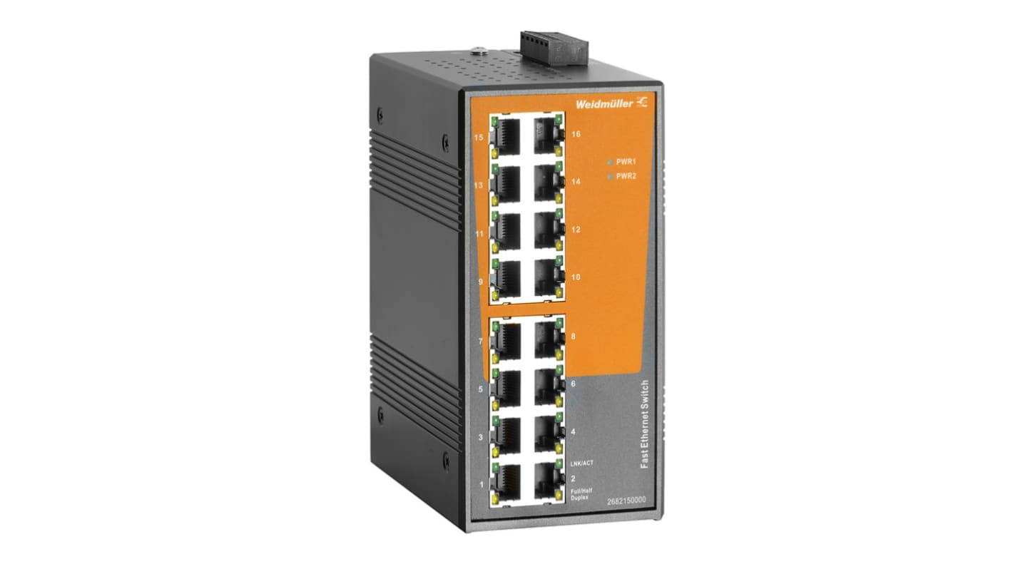 Weidmüller Unmanaged 16 x RJ45 Port Network Switch