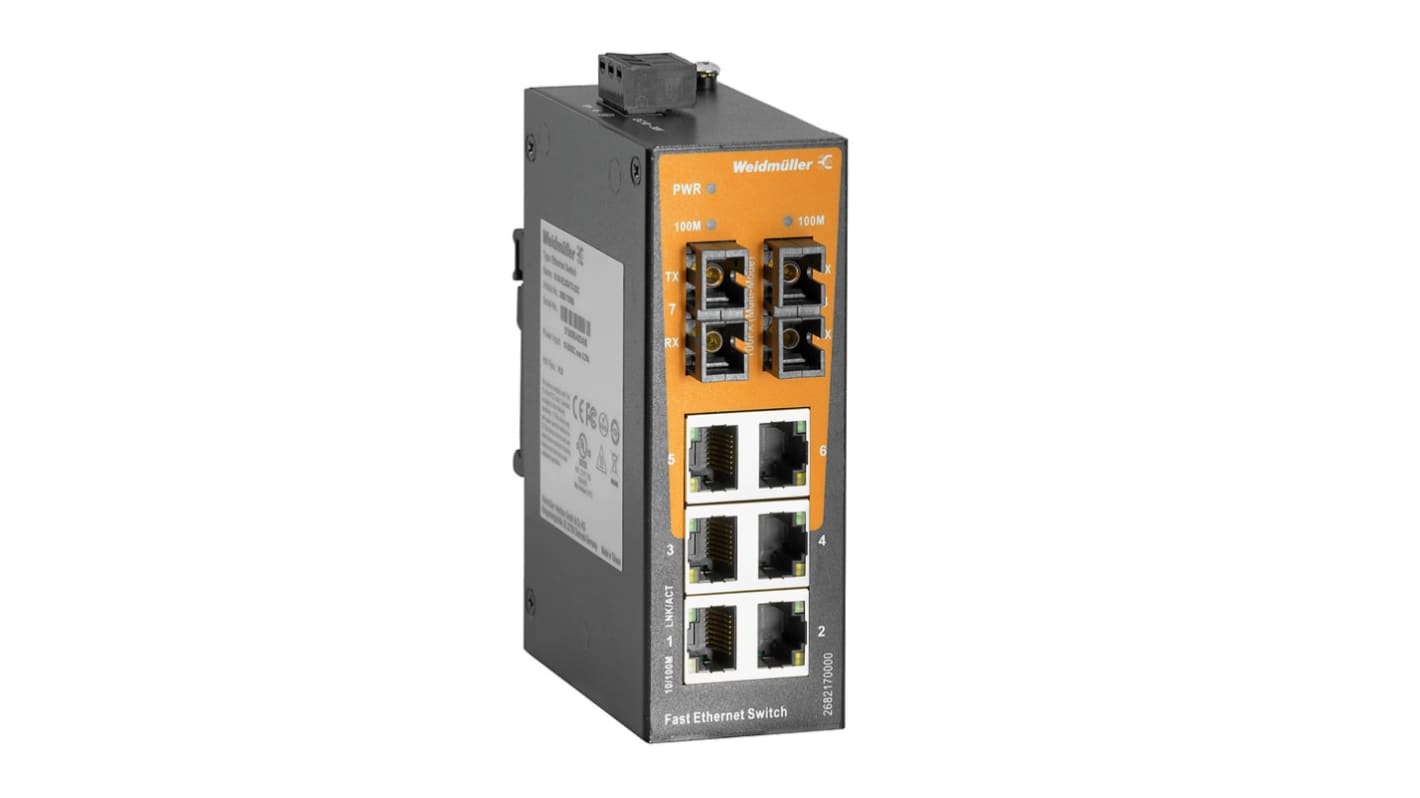 Weidmüller Nem 6 x RJ45 Port Nem felügyelt