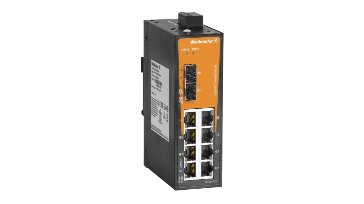 Weidmüller Nem 8 x RJ45 Port Nem felügyelt