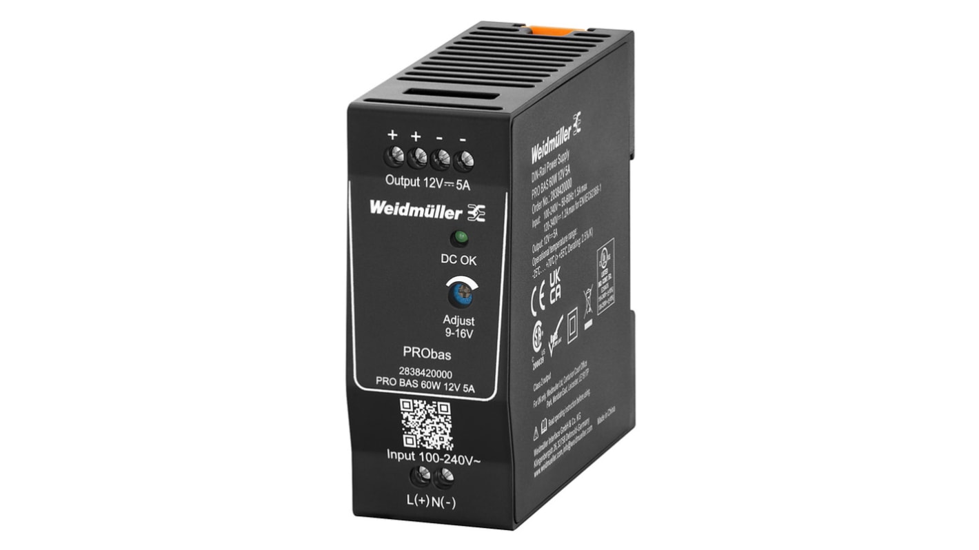 Fuente Alimentación 12V 1,25A 15W Para Riel DIN - Transformador 220V A 12V DC Para Automatización