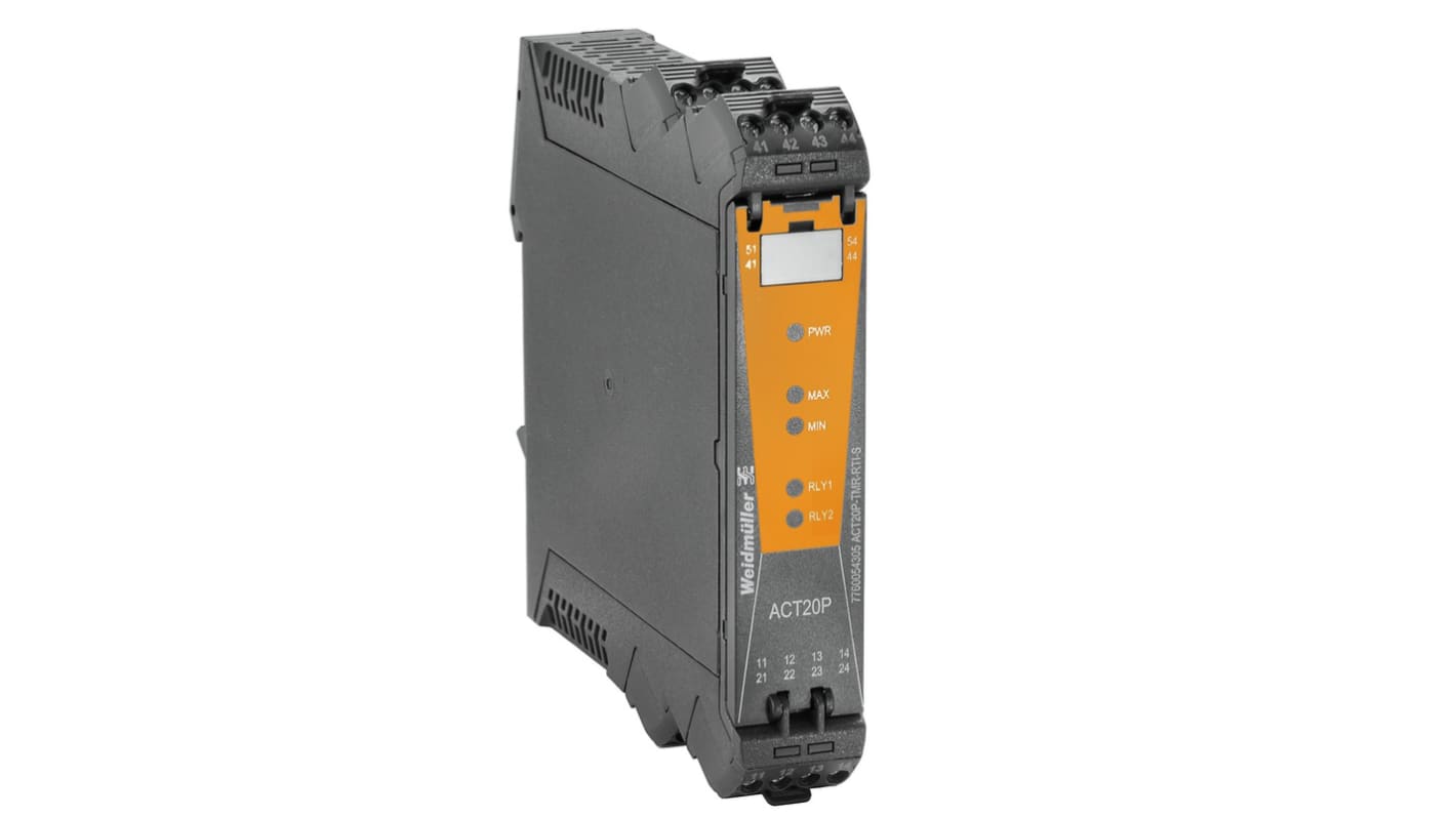 Weidmüller ACT20P Series Temperature Converter, Temperature Input, Current Output, 264V Supply, ATEX, IECEx