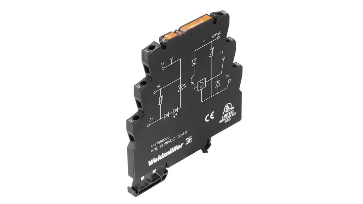 Weidmüller MOS Series Solid State Relay, 50 mA Load, Chassis Mount, 28.8 V ac/dc Load, 28 V ac/dc Control