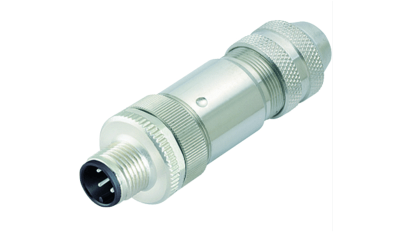 Weidmüller Connector, 4 Contacts, Screw Mount, M12 Connector, Plug and Socket, Male and Female Contacts, IP67, FBCON