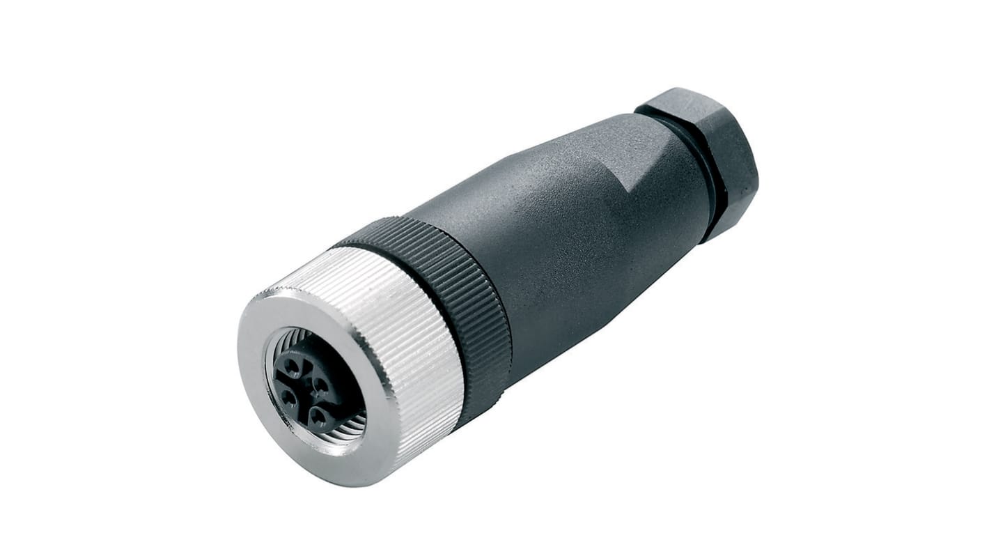 Weidmüller Connector, 4 Contacts, Screw, M12 Connector, Socket, Female, IP67, SAIB Series