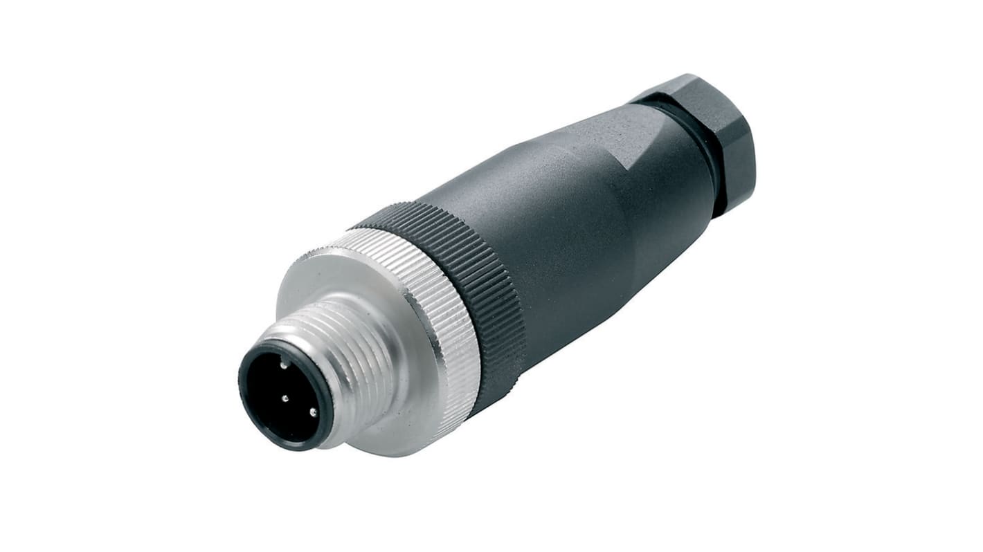 Weidmüller Connector, 4 Contacts, Screw, M12 Connector, Plug and Socket, Male and Female Contacts, IP67, SAIS Series