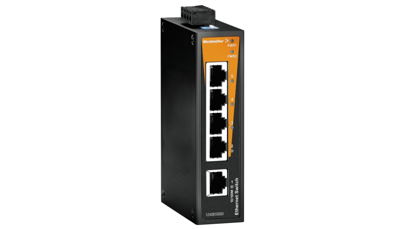 Weidmüller Unmanaged 5 x RJ45 Port Network Switch