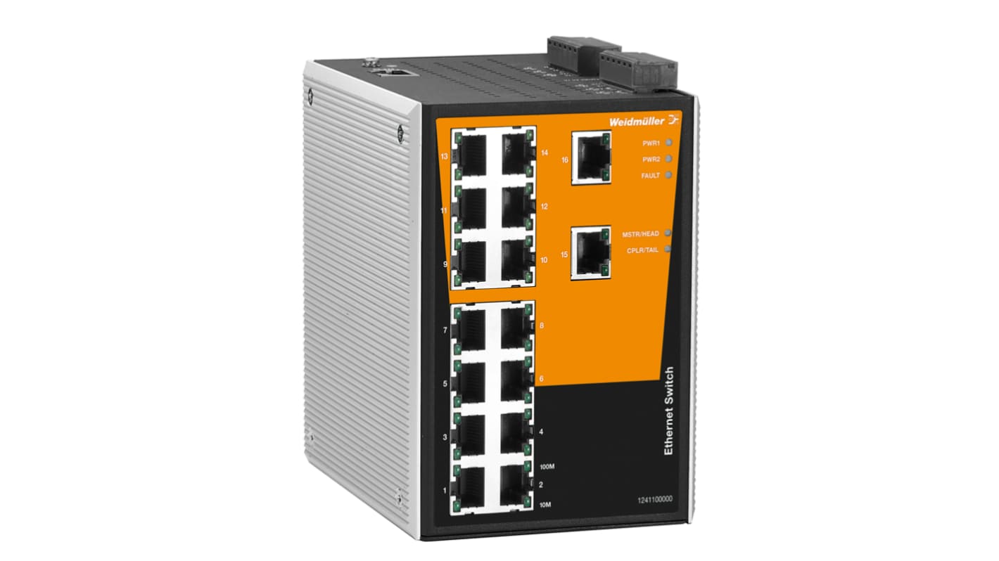 Commutateur Weidmüller, 16 x RJ45 ports