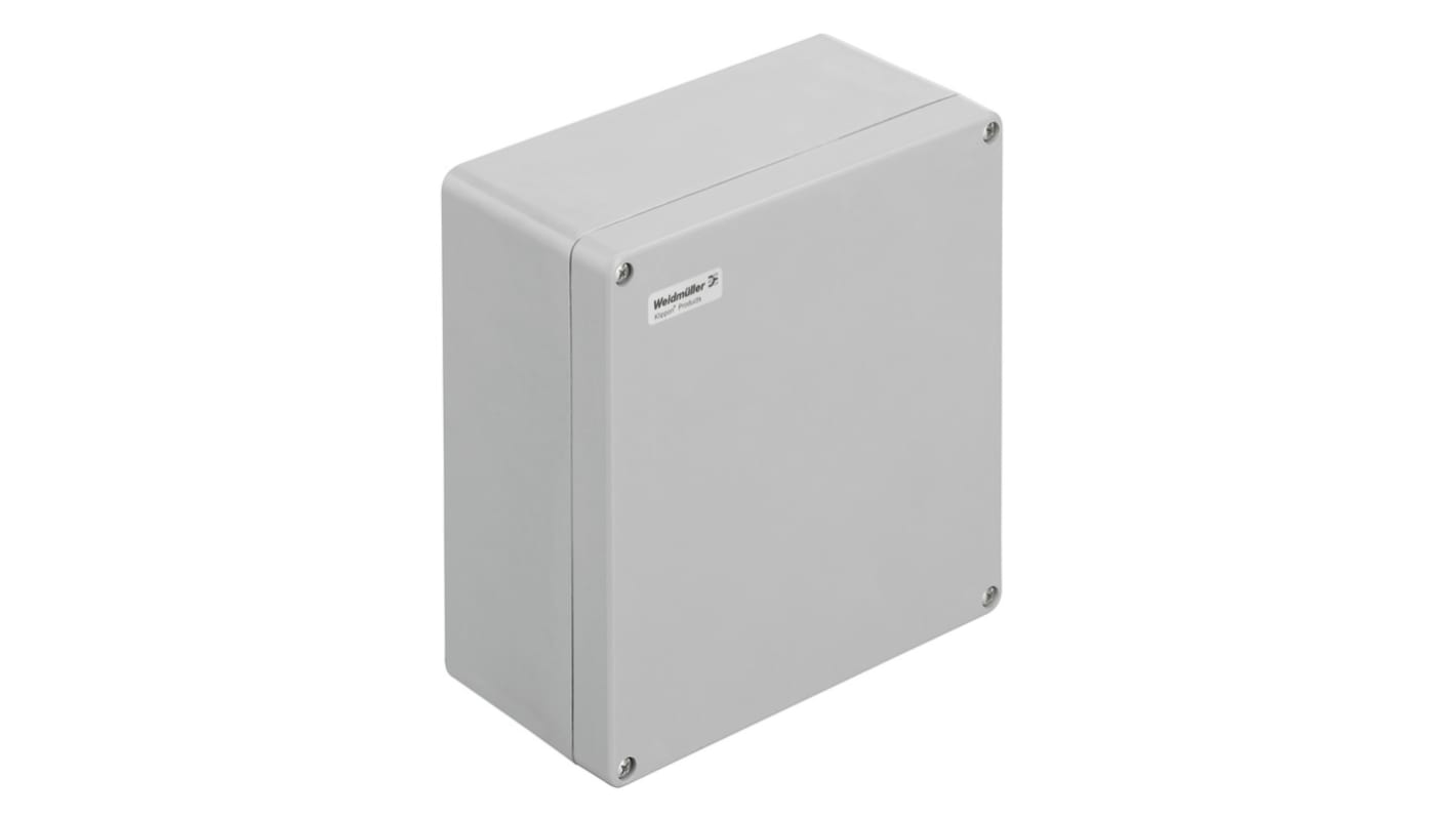Caja Weidmüller de Poliéster reforzado con fibra de vidrio Gris, 255 x 250 x 120mm, IP66