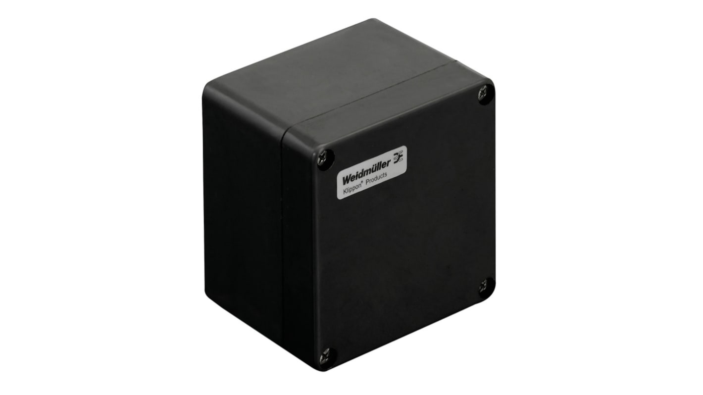 Caja Weidmüller de Poliéster reforzado con fibra de vidrio Negro, 122 x 120 x 90mm, IP66