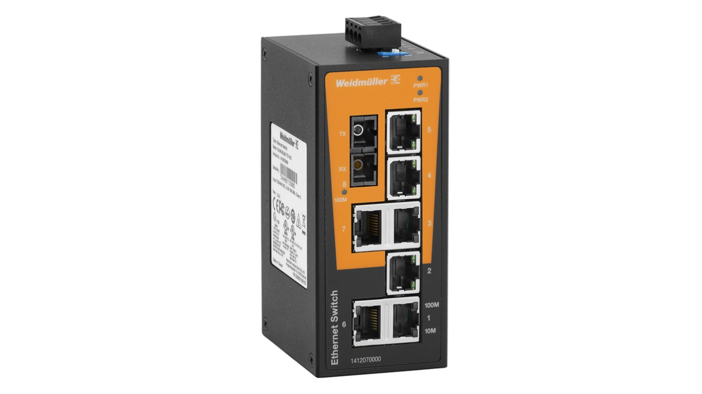 Weidmüller Nem 7 x RJ45 Port Nem felügyelt