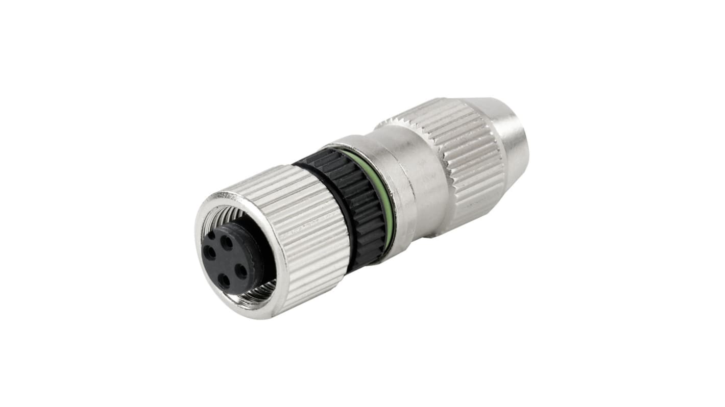 Weidmüller Connector, 4 Contacts, Cable Mount, M12 Connector, Socket, Female, IP67, SAIB Series