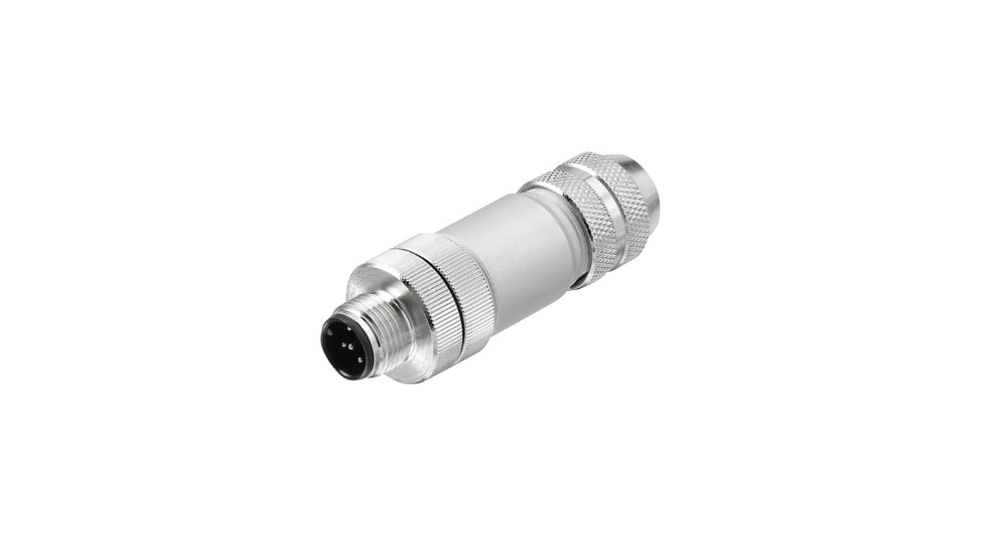 Weidmüller Connector, 5 Contacts, Screw, M12 Connector, Plug and Socket, Male and Female Contacts, IP67, SAIS Series