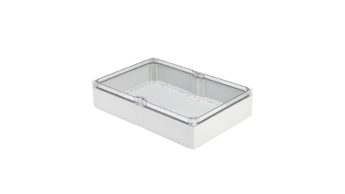 Weidmüller FPC Series Grey Polycarbonate Enclosure, IP66, IP67, IK08, Transparent Lid, 600 x 400 x 132mm