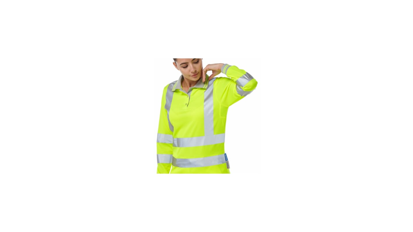 Polo haute visibilité manches longues Allied Telesyn P702, Jaune, taille 93.98 → 99.06cm, Femme