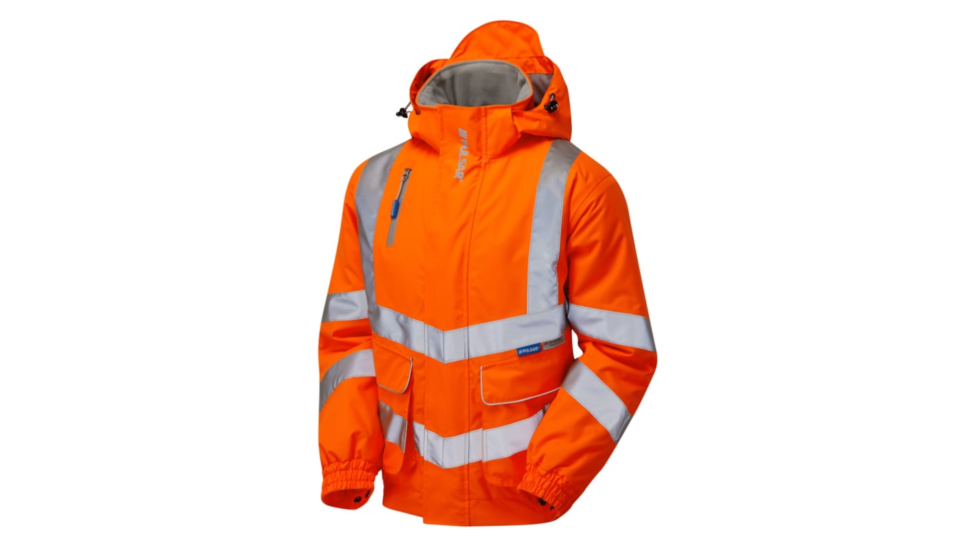 Chaqueta acolchada tipo aviador de alta visibilidad Unisex Allied Telesyn de color Naranja, talla XXL