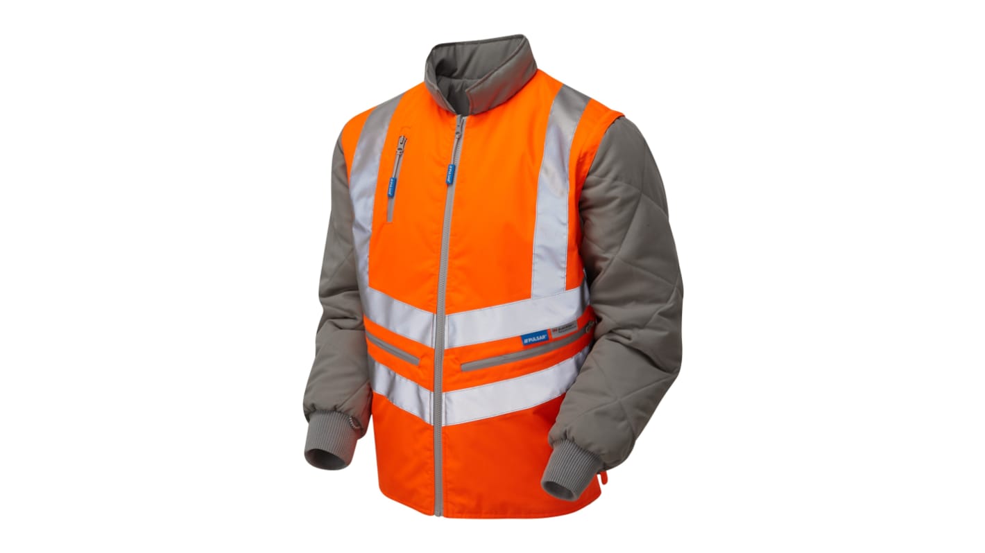 Allied Telesyn Orange Unisex 6XL Warn-Steppweste, Reißverschluss, Atmungsaktiv