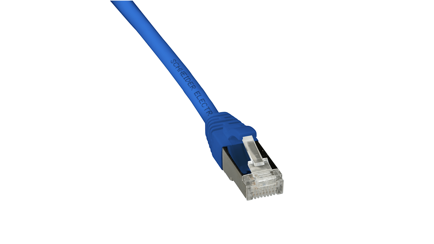 Schneider Electric Cat6a Patch Cable, S/FTP, Blue PE Sheath, 2m