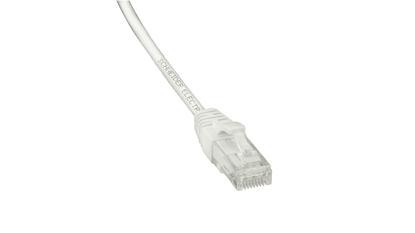 Cable de conexión Cat6 F/FTP Schneider Electric de color Blanco, long. 1m, funda de Polietileno (PE)