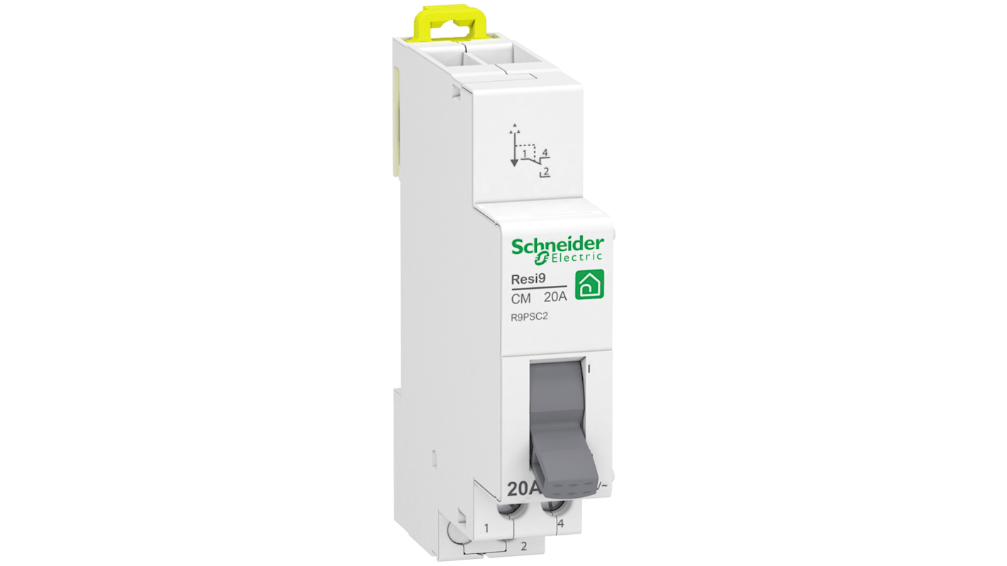 Schneider Electric Resi9 Resi9 XP CM MCB, 1P, 20A, 250V AC