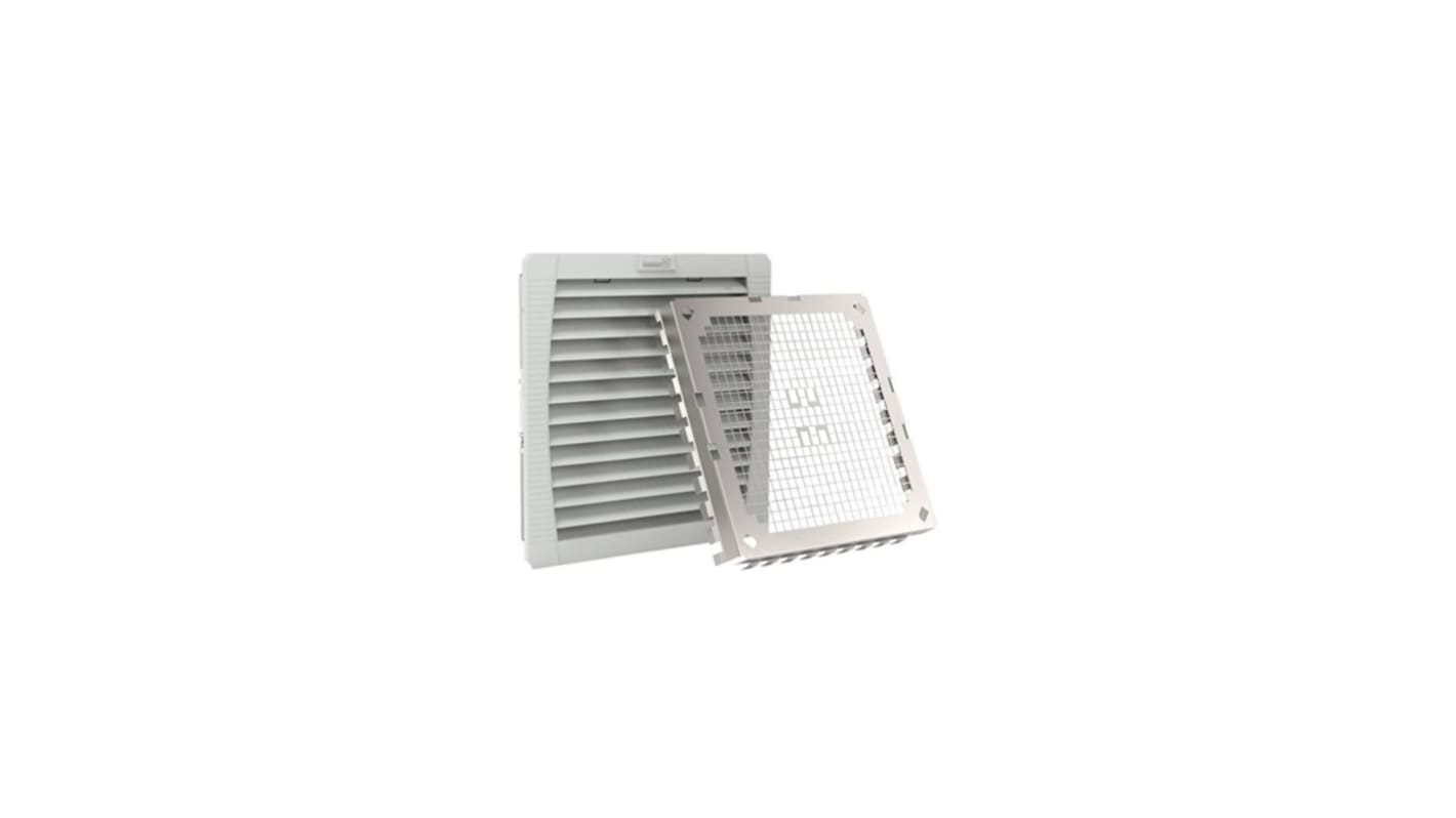 Ventilador con filtro Pfannenberg de 252 x 252mm, alim. 230 V, 18W, caudal filtrado 93m³/h, 40dB(A), IP54