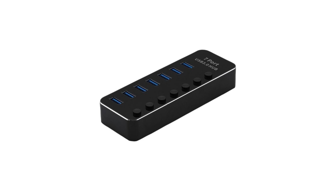 Roline 7 Port USB 3.0 USB A USB 3.0 Hub, USB Powered, 128 x 46 x 22mm