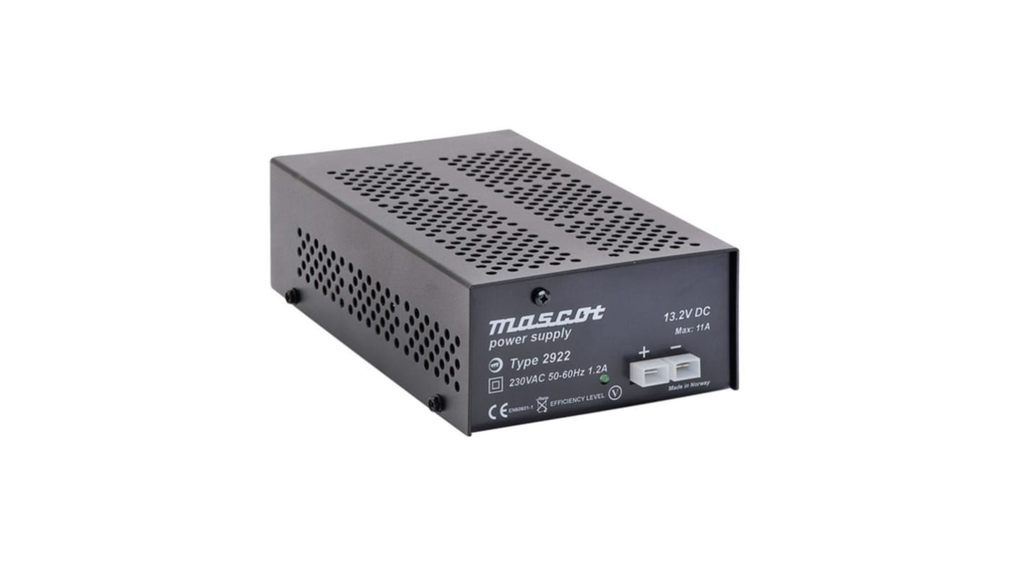Mascot Switching Power Supply, 292224, 24V, 6A, 140W, 1 Output, 264V Input Voltage