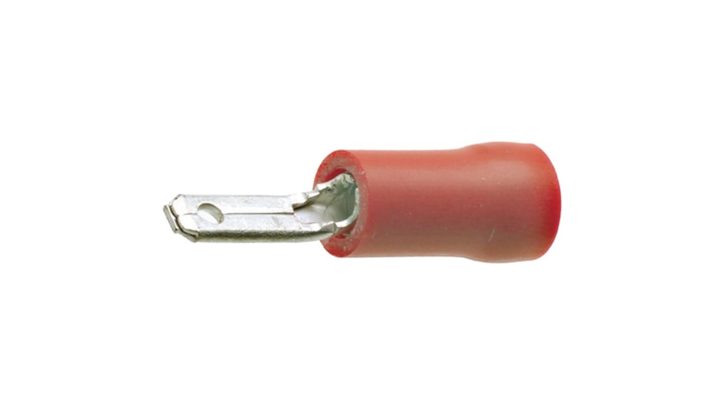 Vogt Red Yes Male Spade Connector, Spade Connector, 2.8 x 0.8mm Tab Size